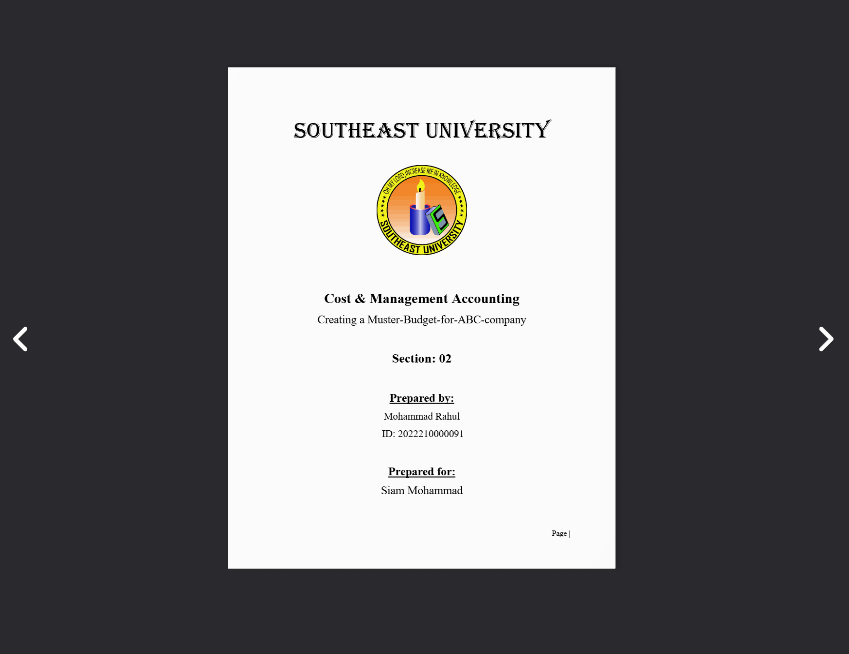 Creating a Muster Budget for BD Fashion Ltd