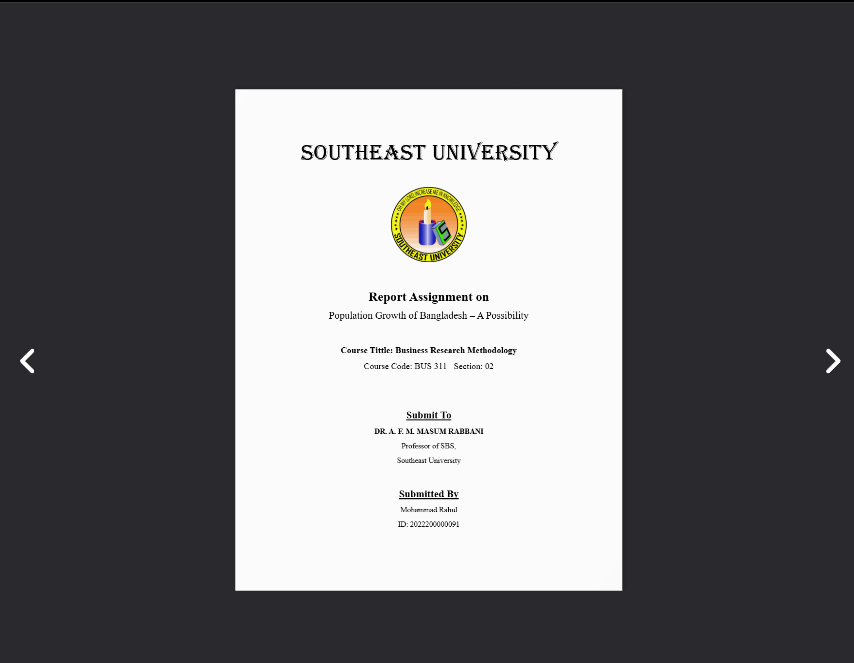 Population Growth of Bangladesh – A Possibility